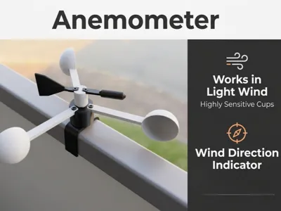 Anemometer with Wind Direction Indicator