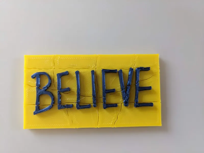 Ripped Effect Believe Sign