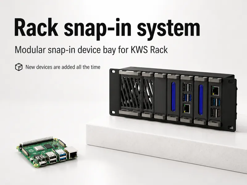 Rack Snap-in system (8 bay Raspberry Pi Cluster)