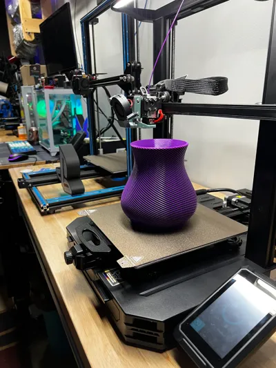 Purple Vase Short and Fat