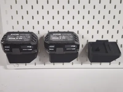 Ryobi ONE+ 18V Battery Holder for IKEA SKADIS