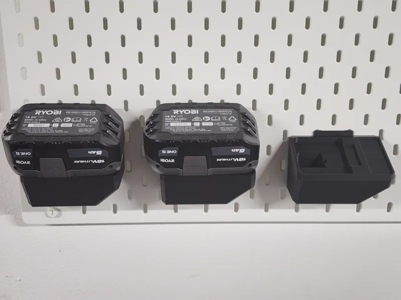 Ryobi ONE+ 18V Battery Holder for IKEA SKADIS