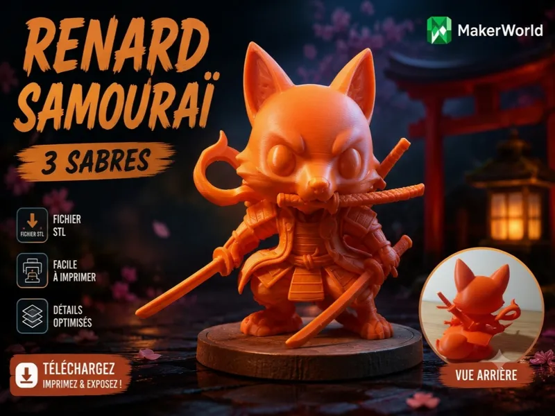 Samurai Fox Figurine