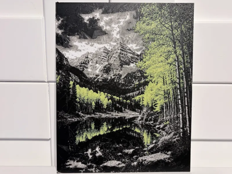 Alpine Fall Reflection | HueForge