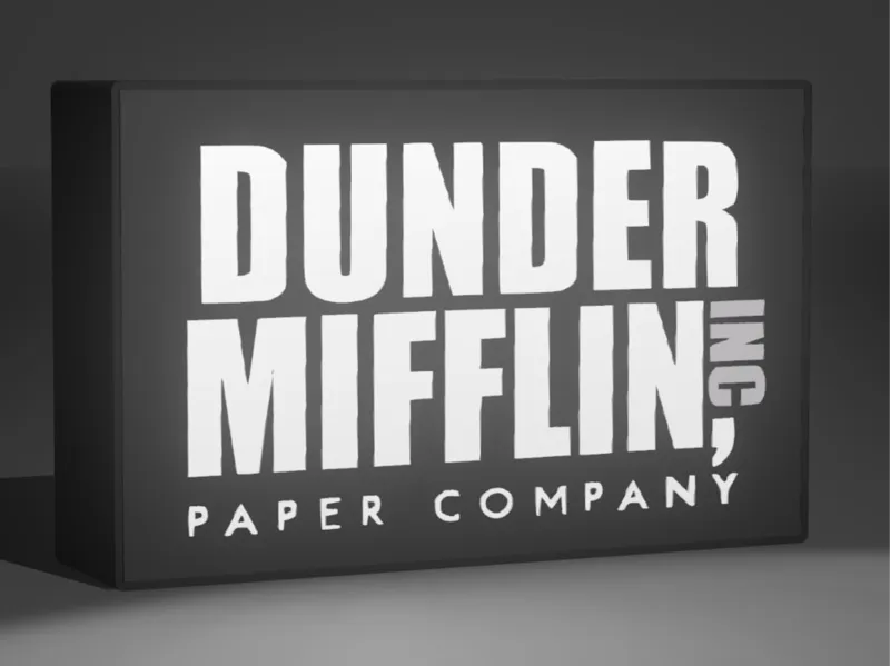 The Office Dunder Mifflin light box Michael Scott 