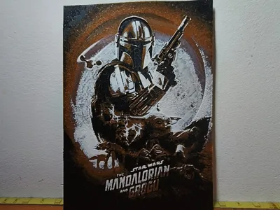 Mandalorian And Grogu - Hueforge 