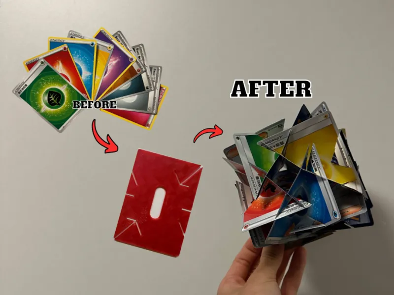 Tunnel-Cube Stencil for Bulk Pokémon TCG Cards