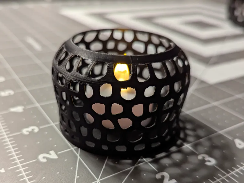 Vase shaped tea light candle holder