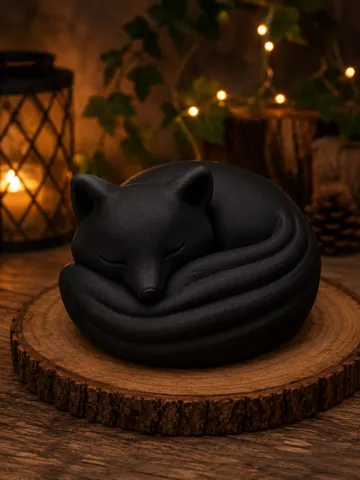 Estante o repisa: Sleeping Fox – Cozy Curled Fox Decoration — vista de referencia 2