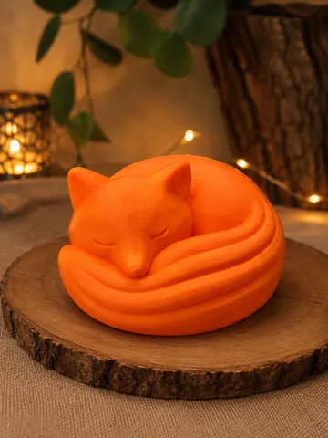 Estante o repisa: Sleeping Fox – Cozy Curled Fox Decoration — vista de referencia 4