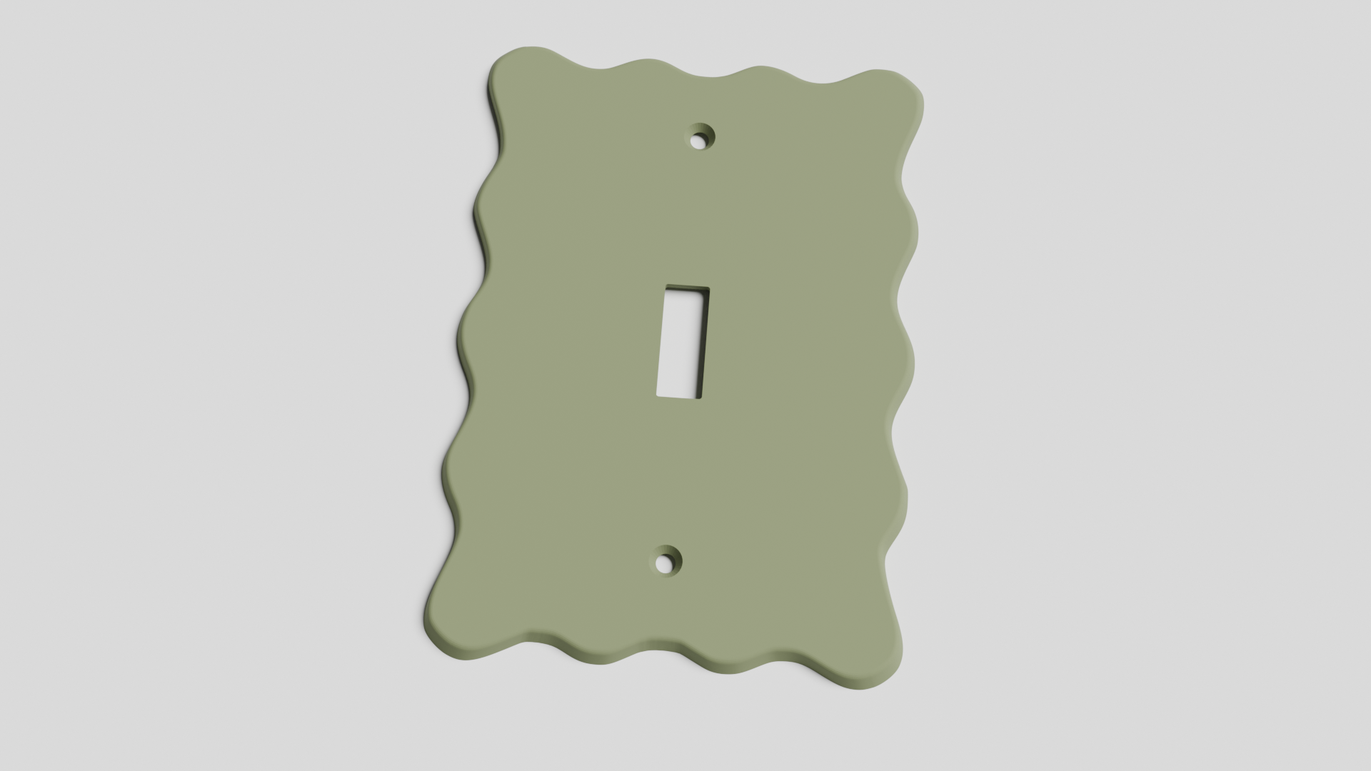 Miniatura 4 do modelo 3D Wavy light switch plate