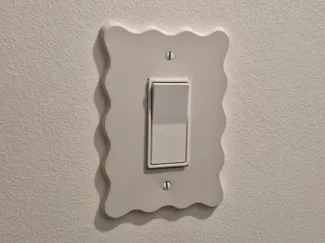 Wavy light switch plate
