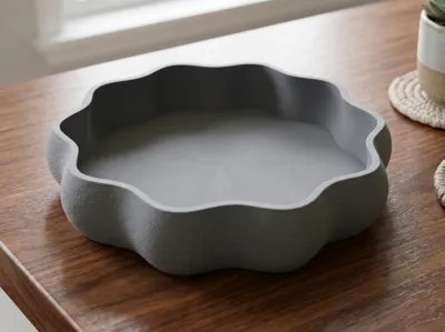Catch All Tray Fuzzy Bowl - Rustic Deca