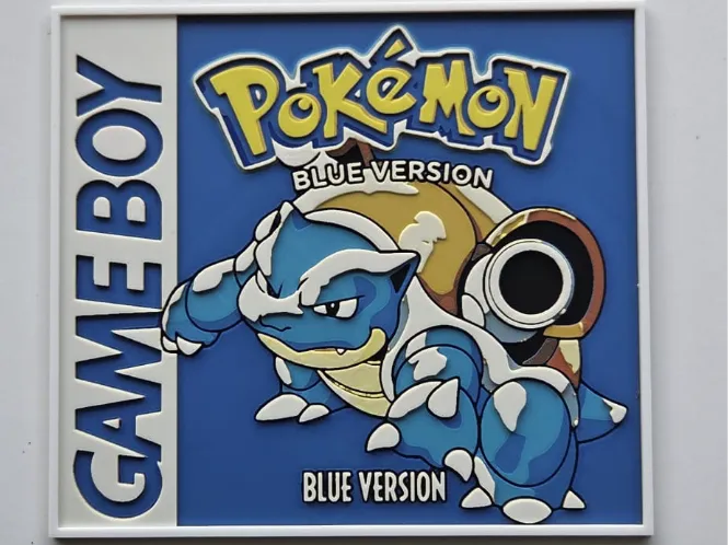 Blastoise Pokémon Blue Version Cuadro 3D