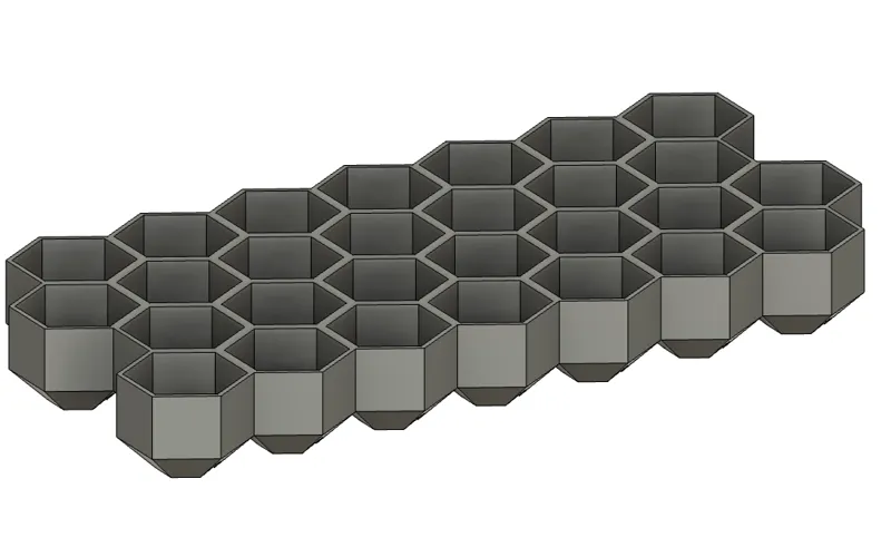 Hex Shaped Seeding Tray for Medium Cotton Balls