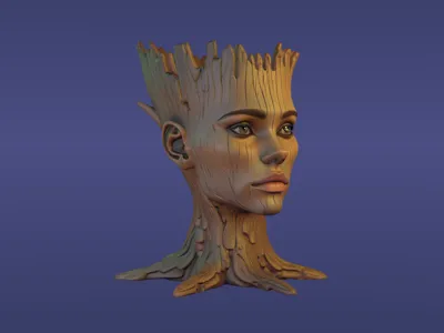 Tree Trunk Vase STL | Flower Pot - Flower vase