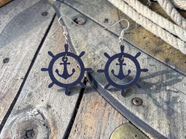 Ocean emblem earrings