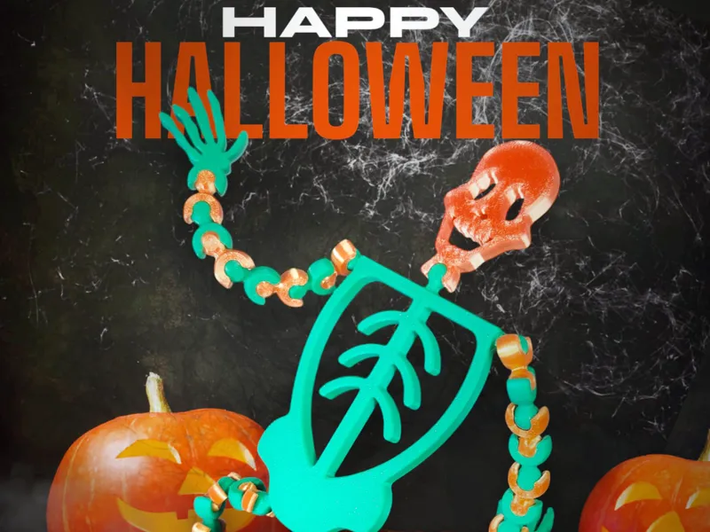 Funny skeleton halloween
