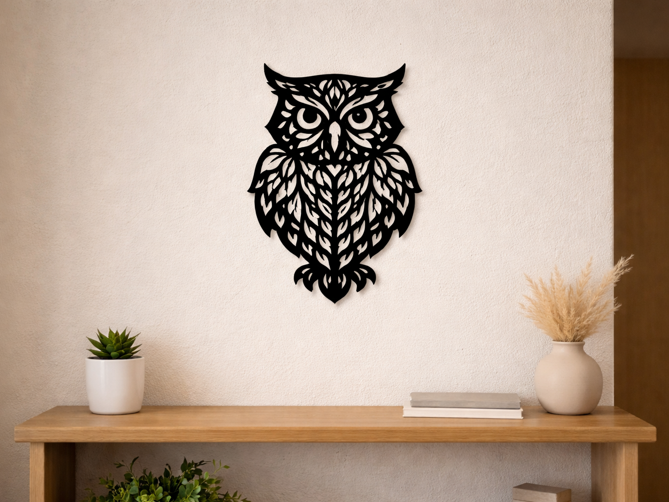 Magic owl on the wall decor 