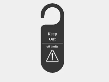keep out door tag - Free 3D Print Model - MakerWorld