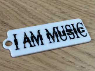 I AM MUSIC keychain