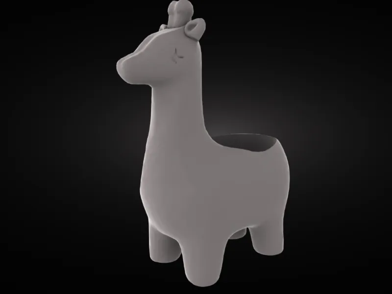 Succulent Plant Pot. Cute llama Planter