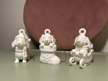 Modelo para impresión 3D: Christmas Dachshund ornaments — vista de referencia 2