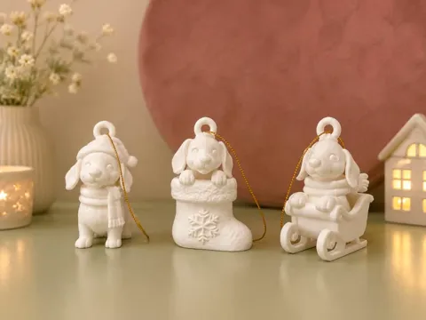 Modelo para impresión 3D: Christmas Dachshund ornaments — referencia de MakerWorld