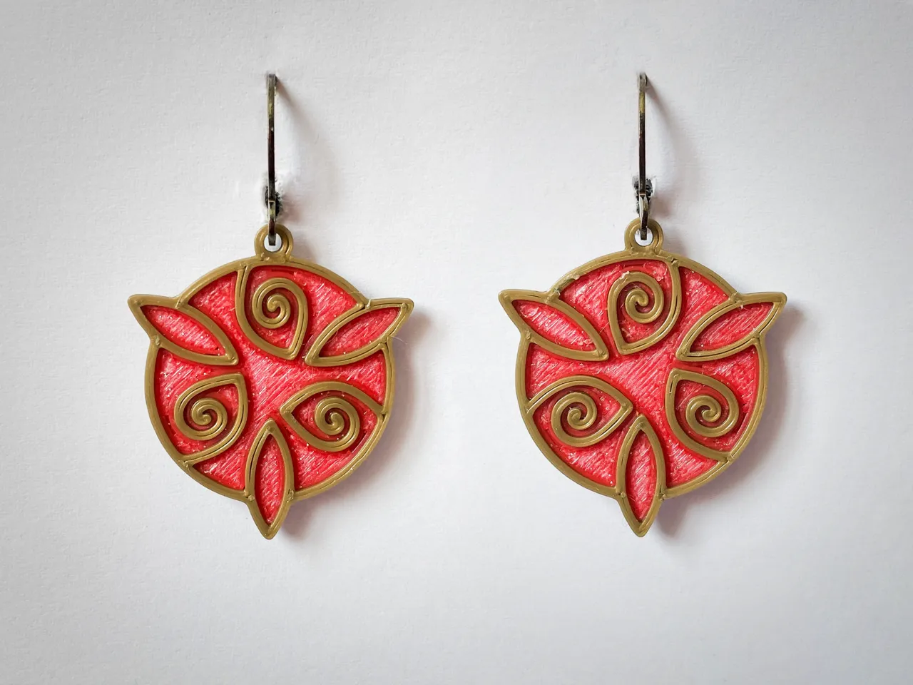 Celtic Triskelion earrings view 2