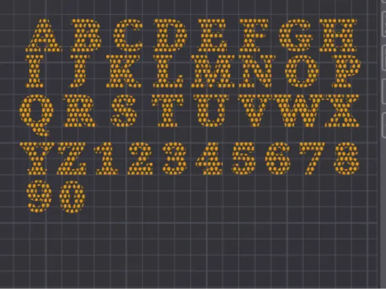 Diamond font, crusted font