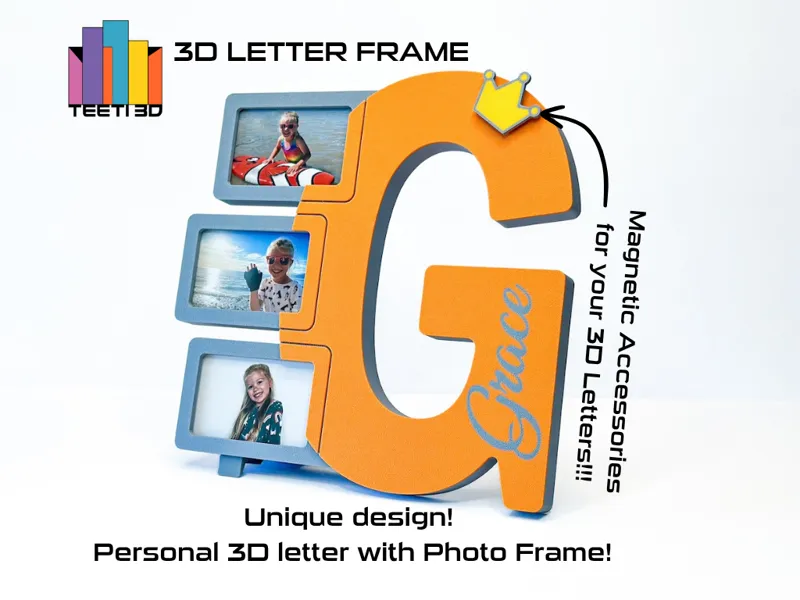 3D Letter Frame "G"