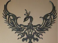 Silhouette murale paon — photo 2