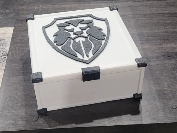 Boîte de rangement bouclier de lion