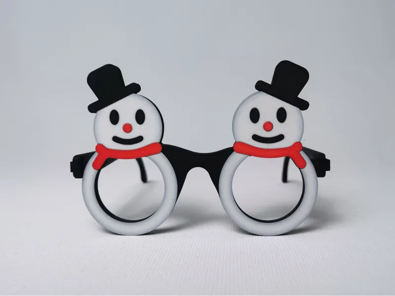 Christmas Snowman Glasses