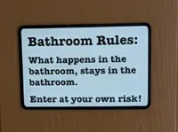 Bathroom Rules Sign