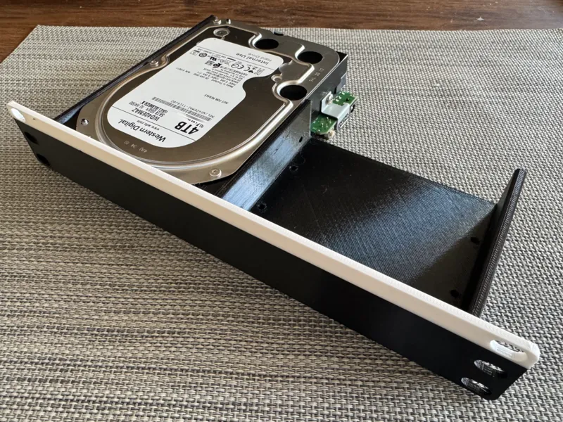 1U Dual 3.5" HDD Rack Mount for 10" Mini Rack