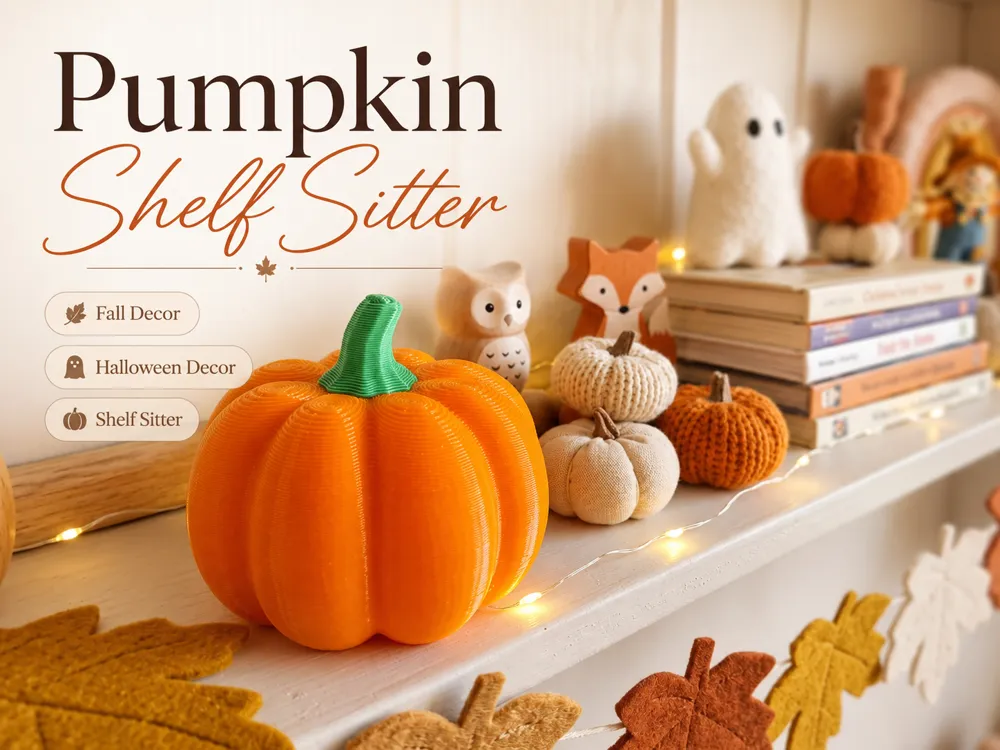 Estante o repisa: Pumpkin Shelf Sitter – Fall & Halloween Decor. Referencia del modelo original.