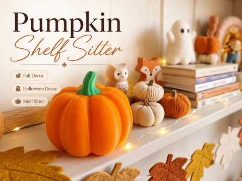 Estante o repisa: Pumpkin Shelf Sitter – Fall & Halloween Decor — referencia de MakerWorld