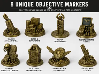 Grimdark 40mm Objective Marker Collection