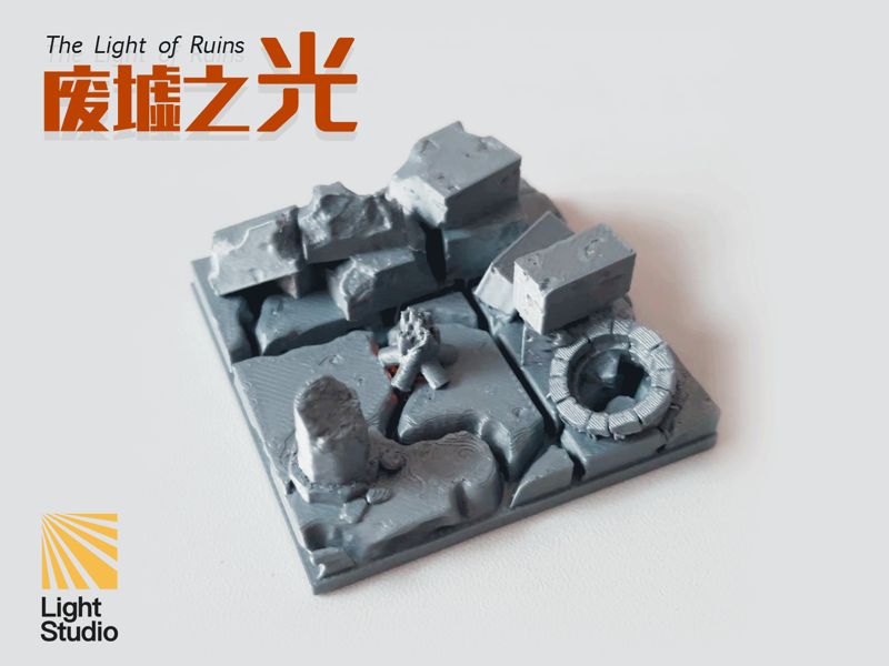 废墟之光-桌面意境摆件