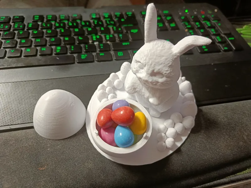 Easter Bunny with openable egg