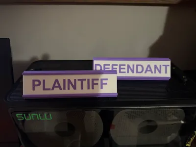 Desk Plate Sign - Triple Sided