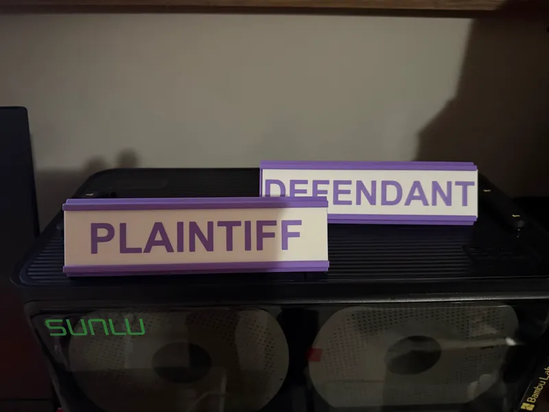 Desk Plate Sign - Triple Sided
