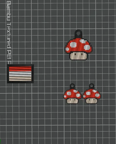 Pixel Mushroom Earring and Keychain view 4