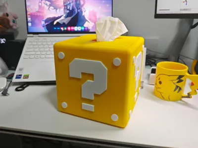Mario Question Mark Box Magnetic Tissue Box Storage Box