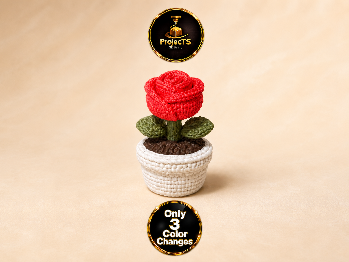 Gestrickte Rose