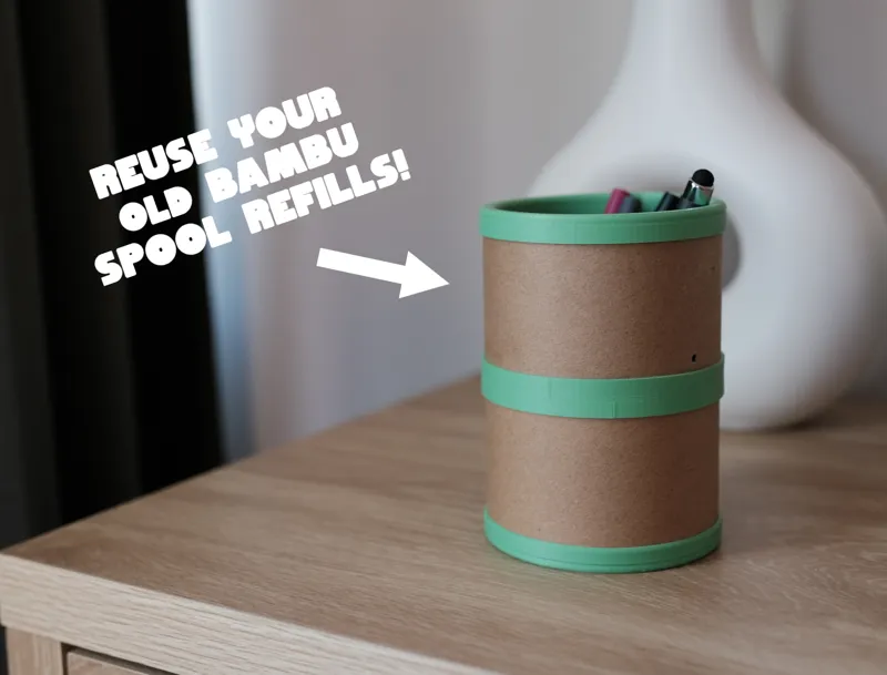Cardboard Spool Pencil Holder