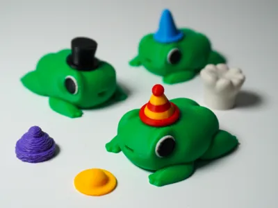 Tiny Butt Frog with Hats