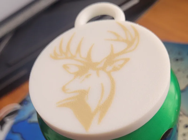 12-ounce Soda Can SNUGFit Cover/Lid - Deer Head V2