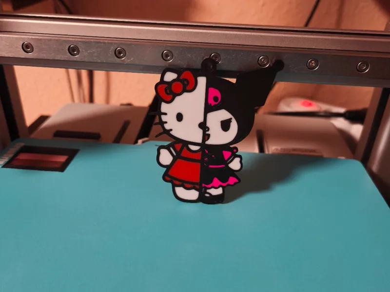 Hello Kitty & Kuromi Keychain